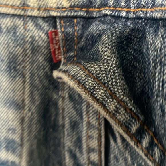 💙Vintage Levi Strauss& Co .Jean Jacket , Size Large Tall original rivited - Picture 3 of 10